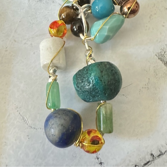 Colorful Beaded Women's Necklace Pendant 1600 Y - Picture 2 of 10